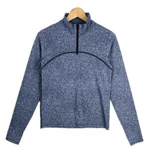 Victoria Secret Pink Mock Neck Sweatshirt Womens M Gray 1/4 Zip Activewear Gym